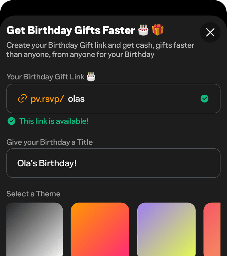 PartyVerse birthday gifts and currency options
