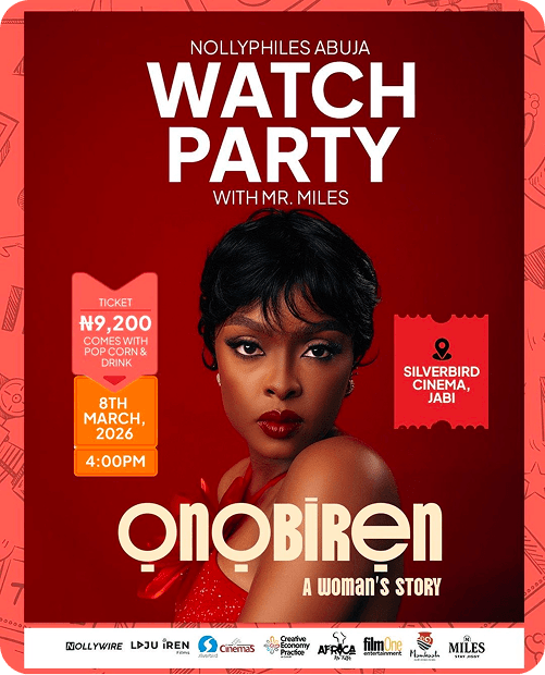 Watch party event flyer